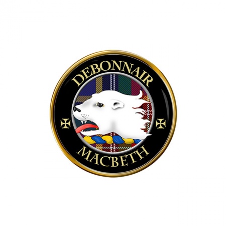 Macbeth (otter crest) Scottish Clan Crest Pin Badge