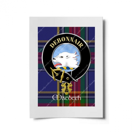 Macbeth (otter crest) Scottish Clan Crest Ready to Frame Print