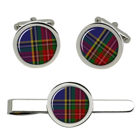 Macbeth Scottish Tartan Cufflinks and Tie Clip Set