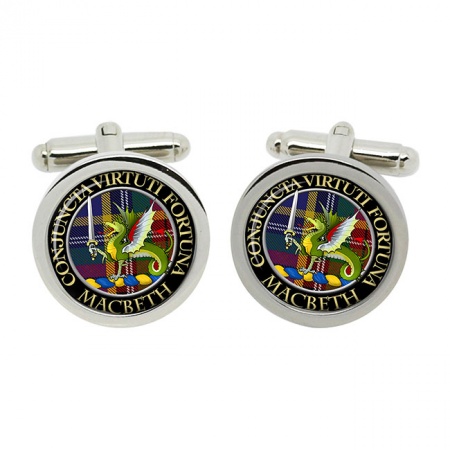 Macbeth (wyvern crest) Scottish Clan Crest Cufflinks