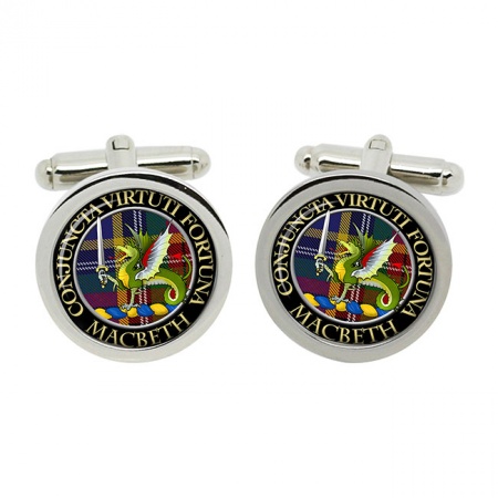 Macbeth (wyvern crest) Scottish Clan Crest Cufflinks