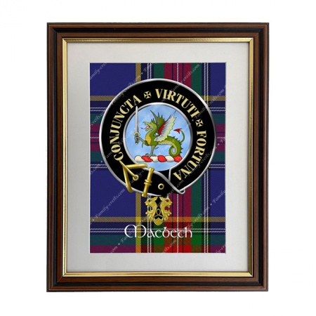 Macbeth (wyvern crest Scottish Clan Crest Framed Print