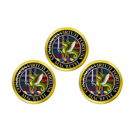 Macbeth (wyvern crest) Scottish Clan Crest Golf Ball Markers