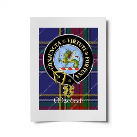 Macbeth (wyvern crest) Scottish Clan Crest Ready to Frame Print