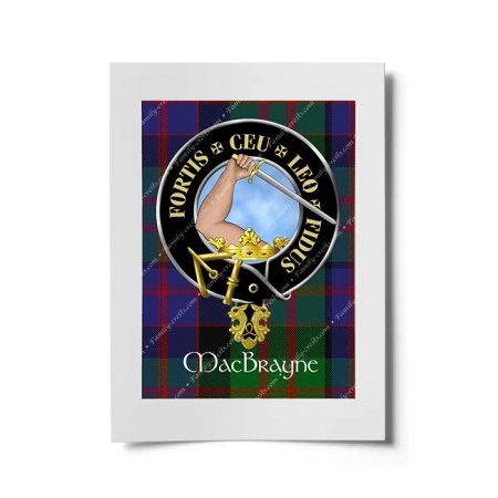 MacBrayne Scottish Clan Crest Ready to Frame Print