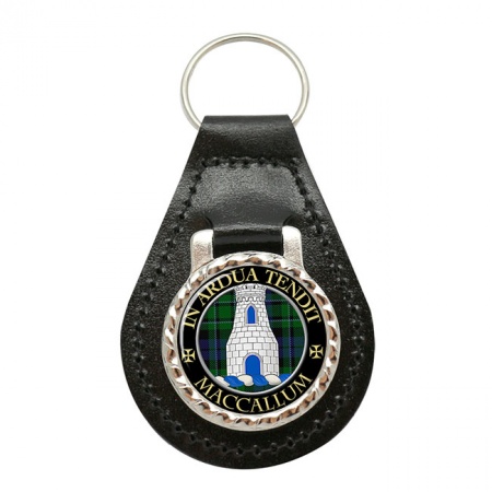 MacCallum Scottish Clan Crest Leather Key Fob