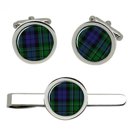 MacCallum Scottish Tartan Cufflinks and Tie Clip Set