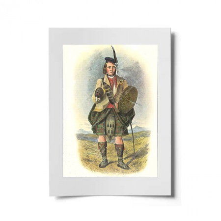 MacDonald of Clanranald Scottish Clansman Ready to Frame Print