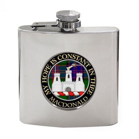 MacDonald of Clanranald Scottish Clan Crest Hip Flask