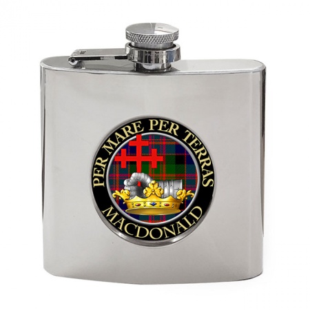 MacDonald of Macdonald Scottish Clan Crest Hip Flask