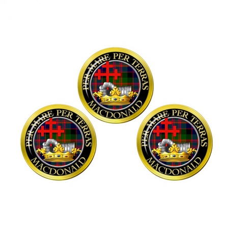 MacDonald of Macdonald Scottish Clan Crest Golf Ball Markers