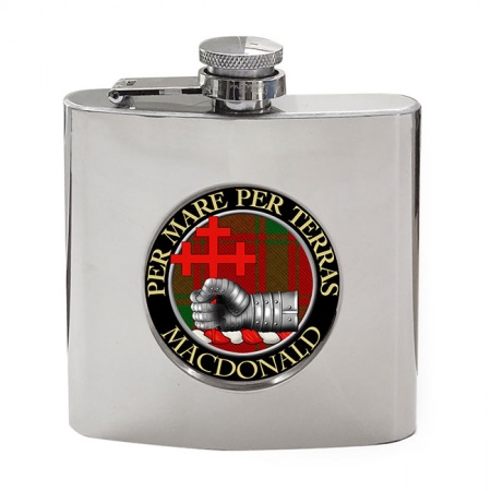 MacDonald of Sleat Scottish Clan Crest Hip Flask