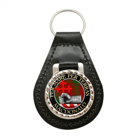 MacDonald of Sleat Scottish Clan Crest Leather Key Fob