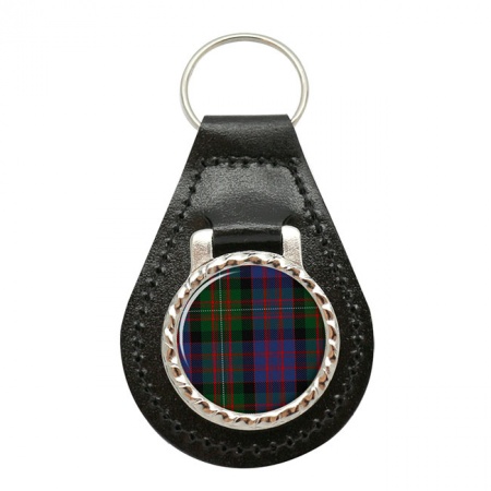 MacDonell Scottish Tartan Leather Key Fob