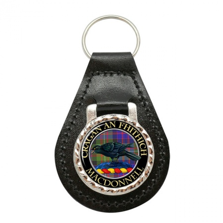 MacDonnell Scottish Clan Crest Leather Key Fob