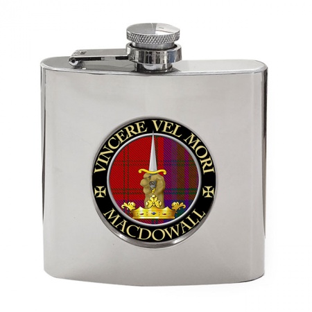 Macdowall Scottish Clan Crest Hip Flask