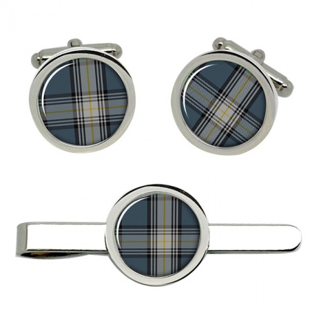 Macdowall Scottish Tartan Cufflinks and Tie Clip Set