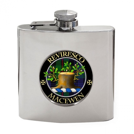 MacEwen Scottish Clan Crest Hip Flask