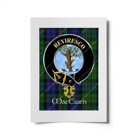 MacEwen Scottish Clan Crest Ready to Frame Print