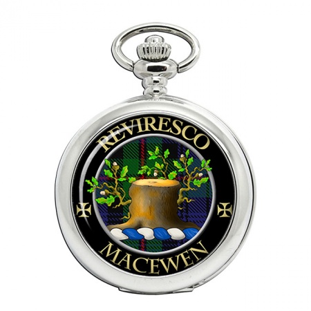 MacEwen Scottish Clan Crest Pocket Watch