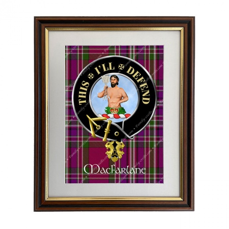 Macfarlane Scottish Clan Crest Framed Print