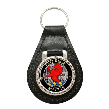 Macfie Ancient Scottish Clan Crest Leather Key Fob