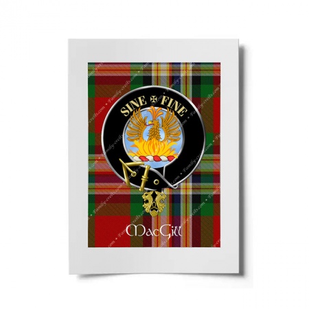 MacGill Scottish Clan Crest Ready to Frame Print