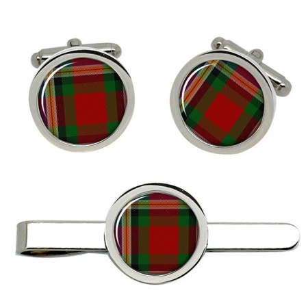 MacGill Scottish Tartan Cufflinks and Tie Clip Set