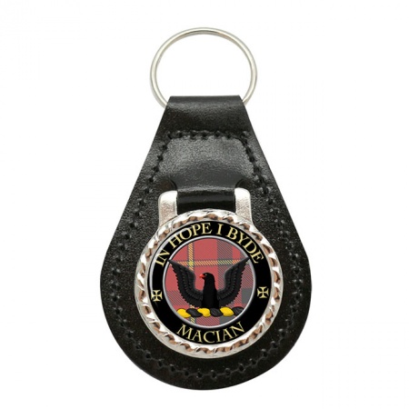 Macian Scottish Clan Crest Leather Key Fob