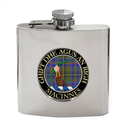 Macinnes Scottish Clan Crest Hip Flask