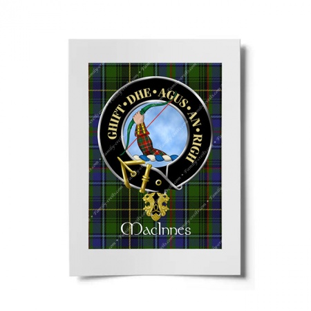 Macinnes Scottish Clan Crest Ready to Frame Print