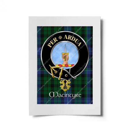 Macintyre Scottish Clan Crest Ready to Frame Print