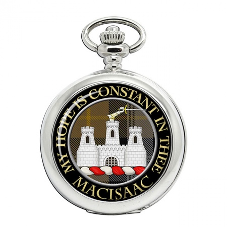 MacIsaac Scottish Clan Crest Pocket Watch