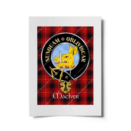 Maciver Scottish Clan Crest Ready to Frame Print