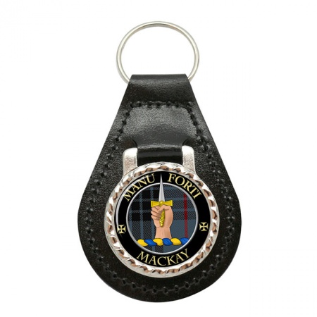 Mackay Scottish Clan Crest Leather Key Fob