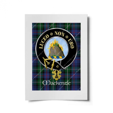 Mackenzie Scottish Clan Crest Ready to Frame Print