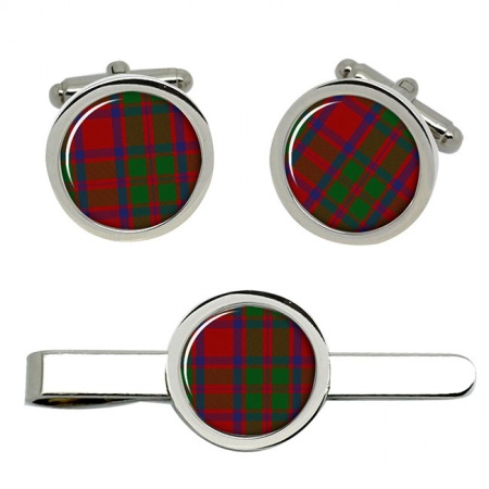 Mackintosh Scottish Tartan Cufflinks and Tie Clip Set