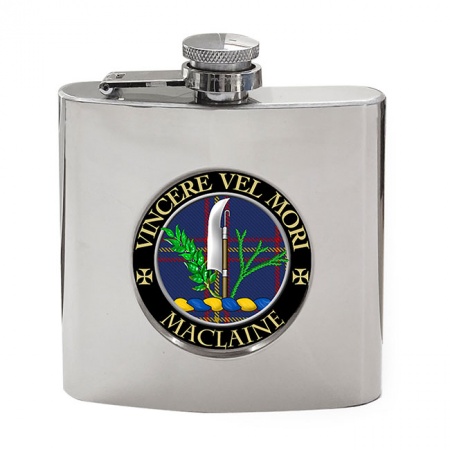 Maclaine Scottish Clan Crest Hip Flask