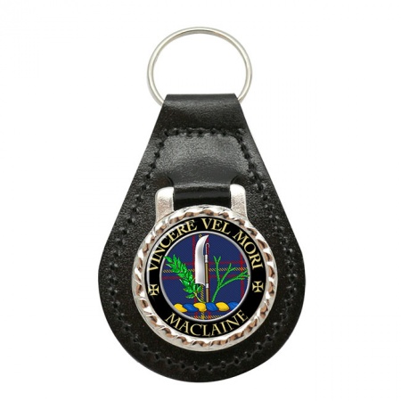 Maclaine Scottish Clan Crest Leather Key Fob