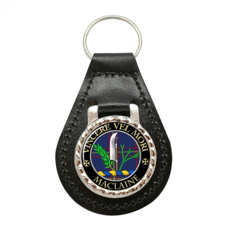Maclaine Scottish Clan Crest Leather Key Fob