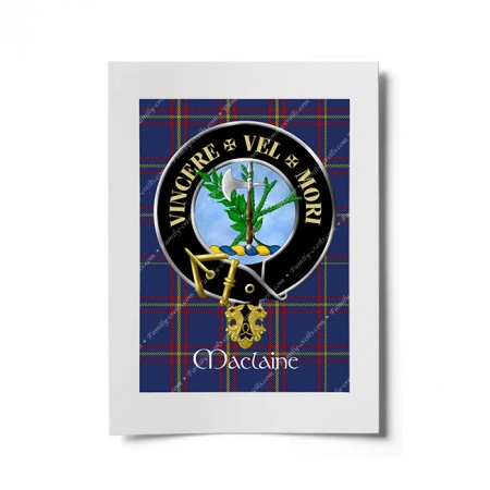 Maclaine Scottish Clan Crest Ready to Frame Print