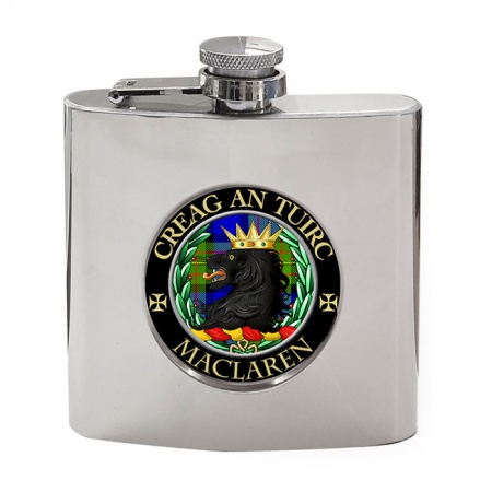 MacLaren Scottish Clan Crest Hip Flask