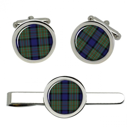 MacLaren Scottish Tartan Cufflinks and Tie Clip Set
