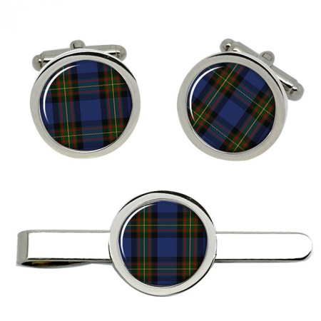 MacLaurin Scottish Tartan Cufflinks and Tie Clip Set