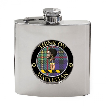 MacLellan Scottish Clan Crest Hip Flask