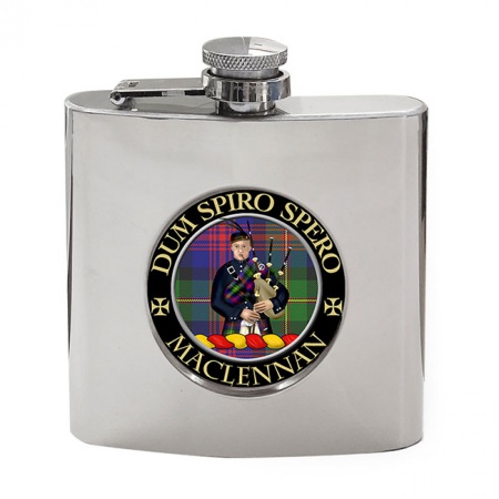 MacLennan Scottish Clan Crest Hip Flask