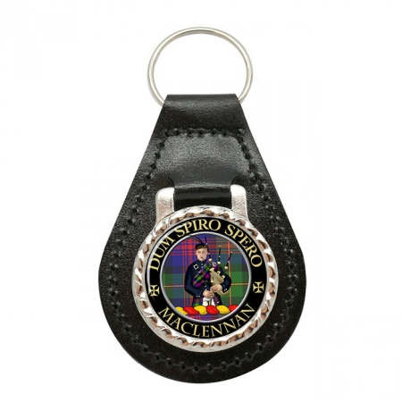 MacLennan Scottish Clan Crest Leather Key Fob