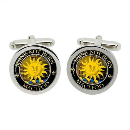 Macleod of Lewis (Shine not Burn Motto) Scottish Clan Crest Cufflinks