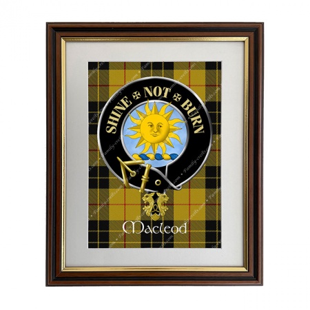 Macleod of Lewis (Shine not Burn Motto Scottish Clan Crest Framed Print