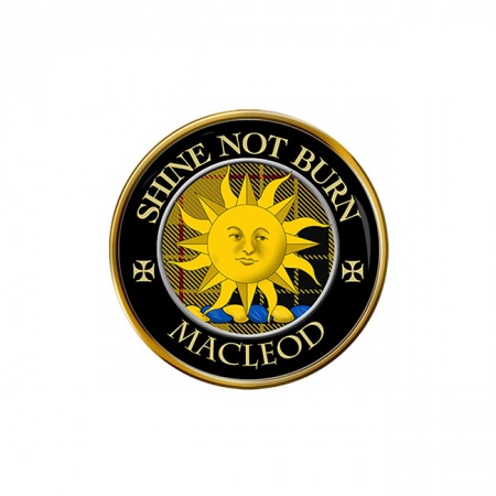Macleod of Lewis (Shine not Burn Motto) Scottish Clan Crest Pin Badge